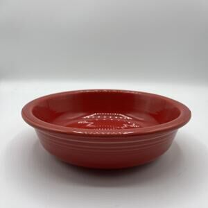 Red HLC Fiesta Ware 7" Bowl Great Condition 2" Deep Made In USA